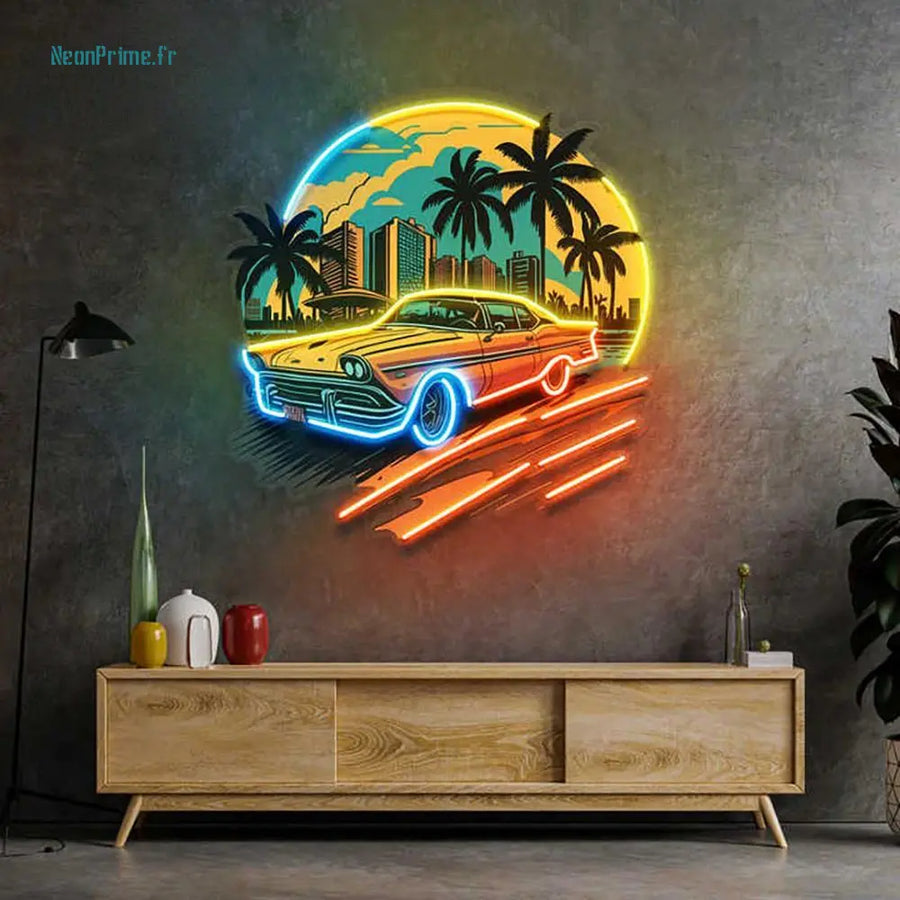 Neon GTA Vice City LED "Retro Miami Drive" — Édition Limitée Style GTA & Vice City - Neon Prime